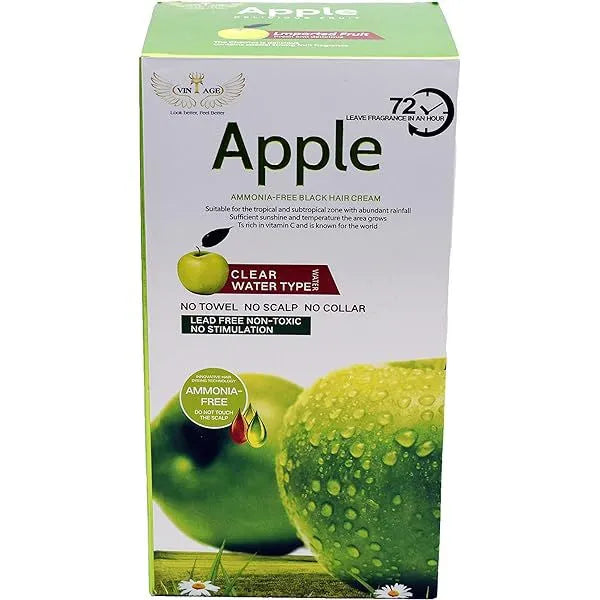 Apple Ammonia-Free Black Hair Cream | Clear Water Type Hair Color | 96H Long Lasting*
